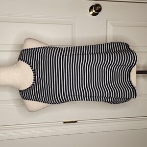 Athleta Navy & Gray Striped Essence Racerback Tank Size M